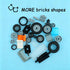 298PCS Sets Pamvava Wheels and Axles Tires, City Car Parts Pieces, Windshield Vehicle Accessories Construction Boys Toy