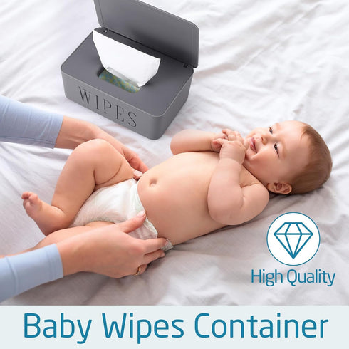 Singhoow 3 Pack Baby Wipes Dispenser Holder Wipe Container for Bathroom with Lid Toilet Tissue Paper Storage Refillable