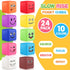 24 Pack, 24PACK) Slow Rising Stress Cube Square Cube Fidget Ice Cube Stress Balls, Dough Stress Balls Soft Fidget