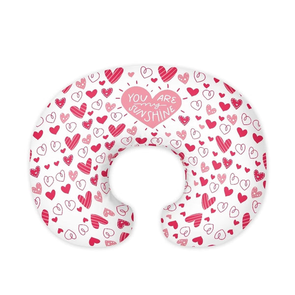 Hechitok Pink Heart Nursing Pillow Cover, Premium Quality Soft Breast Feeding Pillow Covers