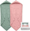 Hooded Baby Towels for Newborn, 35x35 Inch 2 Pack 100% Muslin Cotton