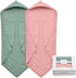 Hooded Baby Towels for Newborn, 35x35 Inch 2 Pack 100% Muslin Cotton