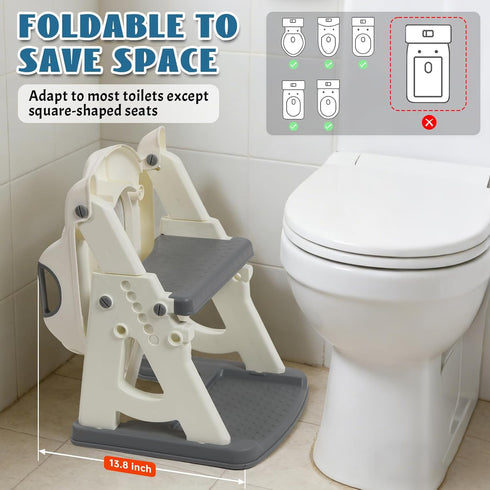 UIABOPZ 2 1 Potty Training Toilet Seat, Stable Potty Training Seat with Step Stool, in Toddler Toilet Seat with Steps