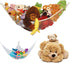 Yuhoo Toy Hammock, Stuffed Animal Storage Net with Hanging Hooks, Plush Toy Organizer for Playroom Bedroom Bathroom