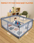 ZUVVIA 74x50 1 inch Playpen Mat Foam Thick, Thicker & Waterproof Baby Playpen Mat for Floor Playing, One-Piece Crawling