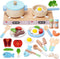 BGdoyz Play Kitchen Accessories, Wooden Play Cooking Set, Pretend Play Kitchen Set for