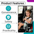 Joworthy 2 4Ever Pcs Car Seat Cup Holders Compatible with Graco DLX Car Seats, Dishwasher Safe Single Cup Holder