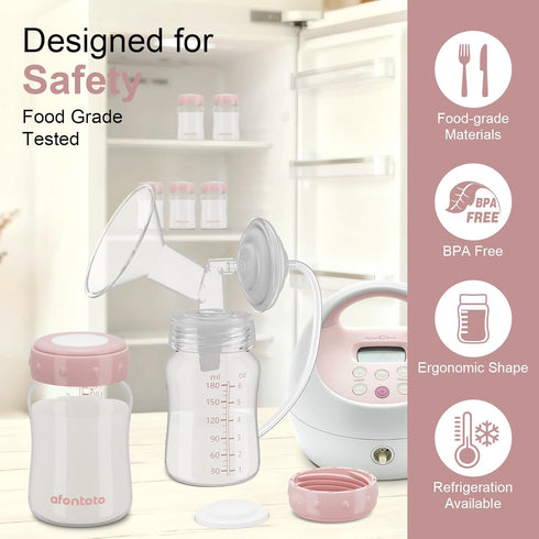 S1/S2/SG/9Plus 4PCS Momcozy 22oz, Breastmilk Storage Bottle Compatible with Spectra /Motif Luna Flange, Wide-Neck