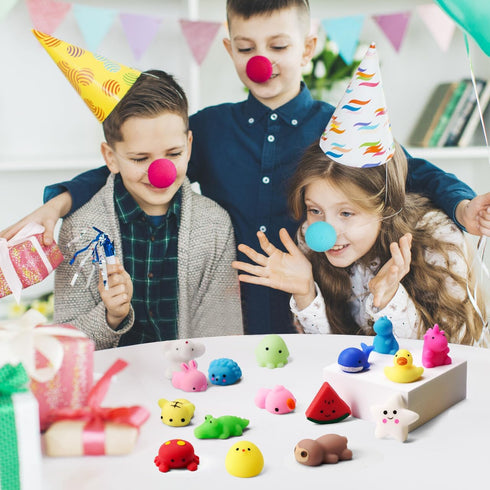 Set, 25 Pack JOYIN Mochi Squishy Toys Random Mini Squishy Mochi, Party Favors for Kids, Kawaii Stress Relief Toys