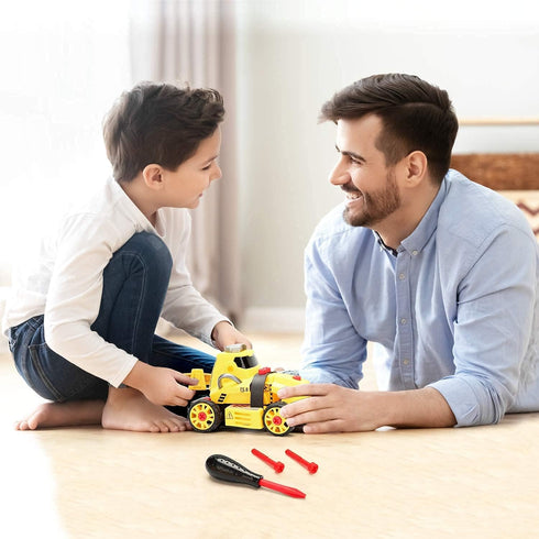 7-in-1 Set 38 MOBIUS Toys Take-Apart Truck Construction STEM Building Toy w/Drill, Lights & Sounds Buildable Dump