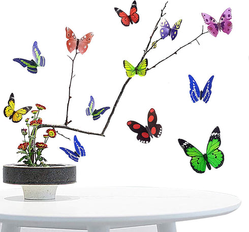 PARLAIM 104PCS 3D Butterfly Wall Decals - Removable Mural Stickers for Kids Nursery Bedroom Living Room Decor
