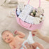 19L 16.8"x9.8"x9" Baby Diaper Caddy Organizer, Cotton Rope Diaper Basket, Changing Table Storage Caddy With Removable