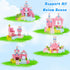 Behanluva 128PCS Set, 3 Magnetic Building Blocks Magnetic Blocks for Girls, Magnet Tiles Cube Game, Princess Castle