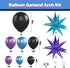 Black Purple Blue Balloon Arch Kit, Metallic Purple Blue Balloons Garland Kit with 2Pcs Star Balloons for Kids Video Game Party Decoration Baby Shower Engagement Party Supplies