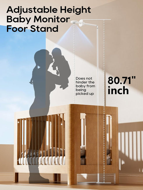 SAPESEHE Floor Stand Suitable for Nanit Baby Monitor, Holder Mount with Adjustable Height and Stable Base (Camera not