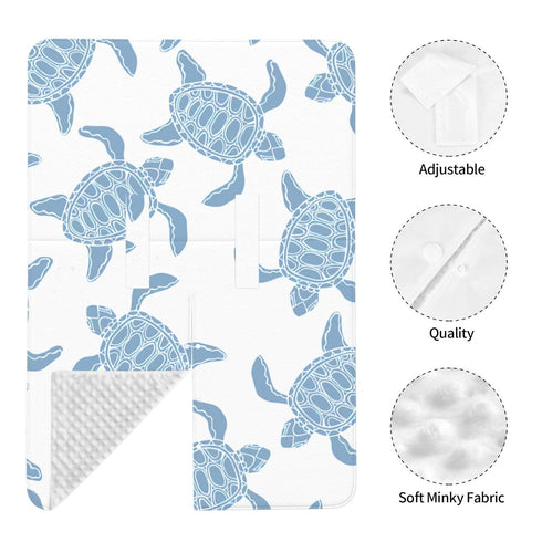 Hcpwzrf Swimming Blue Turtle Baby Car Seat Cover & Nursing Cover - Breathable Stretch Multi-Use Cover