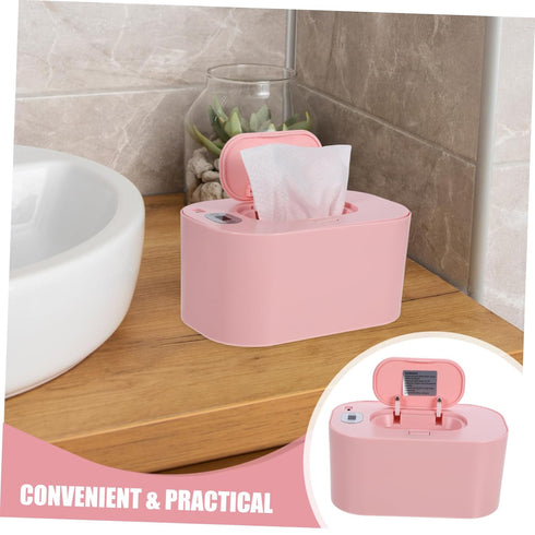 HANABASS Baby Wipes Warmer Battery-Operated Wipe Heater Cordless Wet Tissue Heater Comfortable Low Power Constant