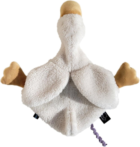 Helga The Goose, Pacifier Holder, Security Blanket Lovey, Infant Stuffed Toy, 9.8
