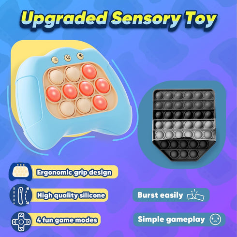 Handheld Game for Kids 6-12, Sensory Fidget Toys, Birthday Gifts for 6-12 Year Old Boys & Girls - Blue