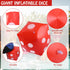 3 Pack Inflatable Dice - Jumbo Giant Inflatable Dice Toy for Indoor Outdoor Board Game Ludo Pool Party Favor (Red, 12