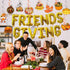 Friendsgiving Balloon Banner Decoration, Gold Foil Letter, 16 Inches Tall Thanksgiving Centerpiece, Fall Decor