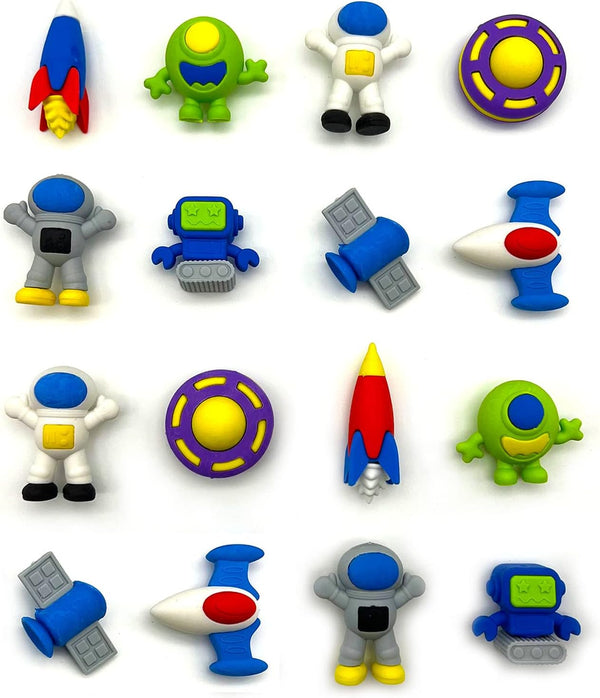 16 PCS Outer Space Puzzle Erasers, 3D Space Pencil Erasers, Perfect for Party Favors, Classroom Prizes