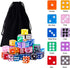 AUSTOR 100 Pieces Dice Set, 12mm Game Dice, Translucent Colors for Tenzi, Farkle, Yahtzee