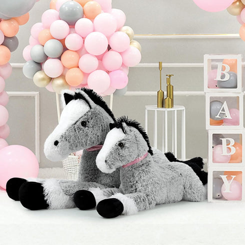 MaoGoLan Large Horse Stuffed Animal - Jumbo 4 Feet Plush Toy, Ridable Pony Pillow for Girls