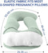 57-inch 55 57 Inch Sasttie Cooling Pregnancy Pillow Cover, U Shaped Pregnancy Pillow Case, Fits to Maternity Pillow