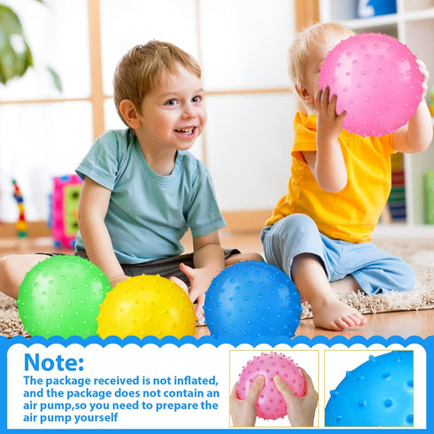 Jerify Knobby Balls 7 Inch Spiky Bounce Ball Toy, Large Bouncy Balls Bulk, Soft Massage Stress Plastic Balls for Party