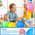 Jerify Knobby Balls 7 Inch Spiky Bounce Ball Toy, Large Bouncy Balls Bulk, Soft Massage Stress Plastic Balls for Party