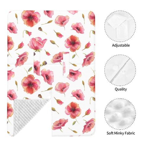 Zhbvncp Flowers of Poppy Baby Car Seat Cover & Breastfeeding Nursing Cover - Breathable Stretch Fabric Multi-Use