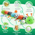 HEMRLY 0-6 Tummy 0-3-6-12 Baby Sensory Toy Months, Musical Stuffed Caterpillar Plush with Teether, Crinkle, Rattle