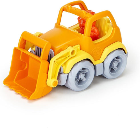 Green Toys Scooper Construction Truck in Yellow/Orange for Kids Outdoor Play