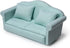 Dollhouse Couch Miniature Sofa with Pillows - 1:12 Scale Model Living Room Furniture for Decoration