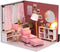 Flever Miniature DIY Dollhouse Kit with Furniture and Cover, Romantic Valentine's Gift (Love You Forever)