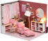 Flever Miniature DIY Dollhouse Kit with Furniture and Cover, Romantic Valentine's Gift (Love You Forever)