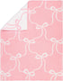 30 40 Inch SmoothNovelty Pink Bow Baby Blanket Coquette Receiving Blankets for Girls Cute Lightweight Throw for Nursery