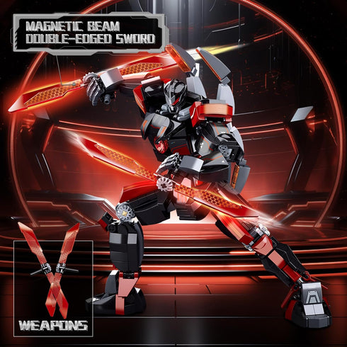 Set, 8+ Set, 585 Sluban Mech Building Samurai Building Toy for Adults, Robot Figure Toys Gifts for Age Kids and Adults