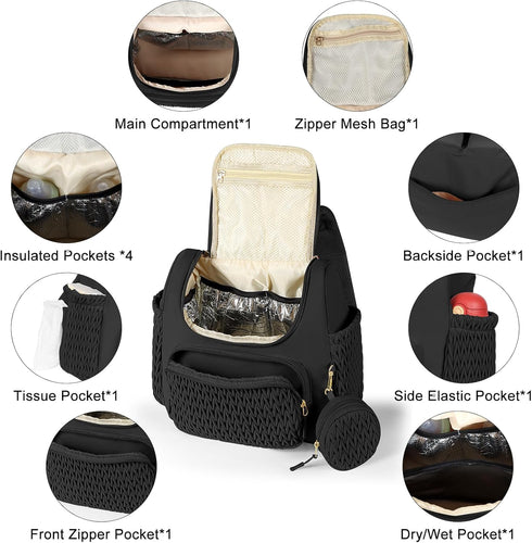 Backpack Backpacks Geestock Diaper Bag Small Diaper Stylish Mini Maternity Baby Bags for Baby Boy with Insulated