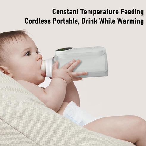 Travel(18W) Pssopp Portable Milk Bottle Insulation Cover, Constant Temperature Visualization Window Design USB Baby