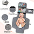 Vasttron Portable Diaper Changing Pad, Newborn Diaper Changing Pad Baby Changing Pad with Smart Wipes Pocket Waterproof