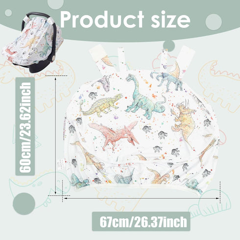 ZJMCAJY 3 1) Baby Car Seat Cover, Infant Carrier Canopy for Boys Girls with Two Way Zipper Windproof Modes with Extra