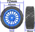 4Pack Vgoohobby 1/10 On Road Rubber Tires OD2.83in with Nylon Wheel Rims 12mm Hex for HSP HPI Redcat Tamiya Traxxas