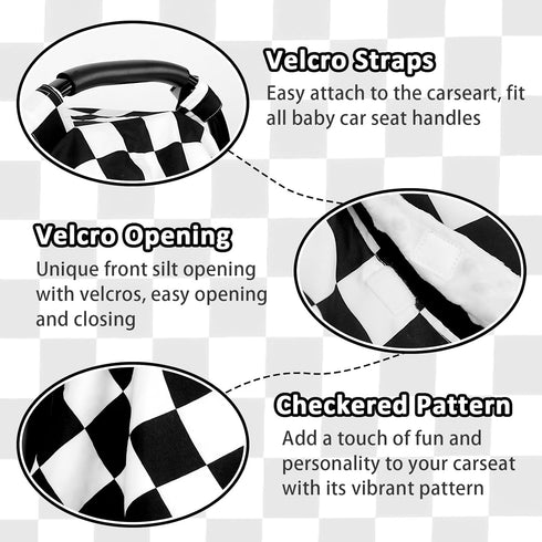 DILIMI Baby Car Seat Cover, Minky Warm Car Seat Covers for Babies, Peekaboo Opening Infant Car Seat Cover, Nursing