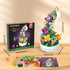571PCS Set 6+ HOGOKIDS Flowers Music Box Building Block Kit with Light- Valentines Day Gifts Decoration Rotating Music