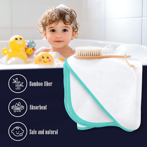 2 Pack 30 30 Inch) Baby Bath Towel - Rayon Made from Bamboo, Ultra Soft Hooded Towels for Babies,Toddler,Infant