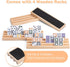 12 Set 91 4 Mexican Train Double Dominoes - Tiles with Wooden Trays & Travel Case, Family Board Game for Adults Kids