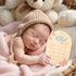 Penitue Wooden Baby Announcement Sign, Cute Hello World Newborn Signs Welcome Baby Arrival Plaque Decor for Hospital