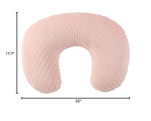Plush Dot Nursing Pillow Cover for Breastfeeding - Light Pink
